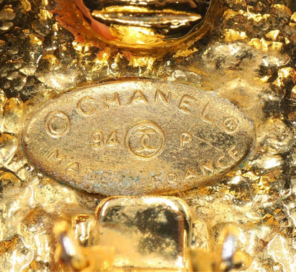 Chanel Coco Mark Round Earrings