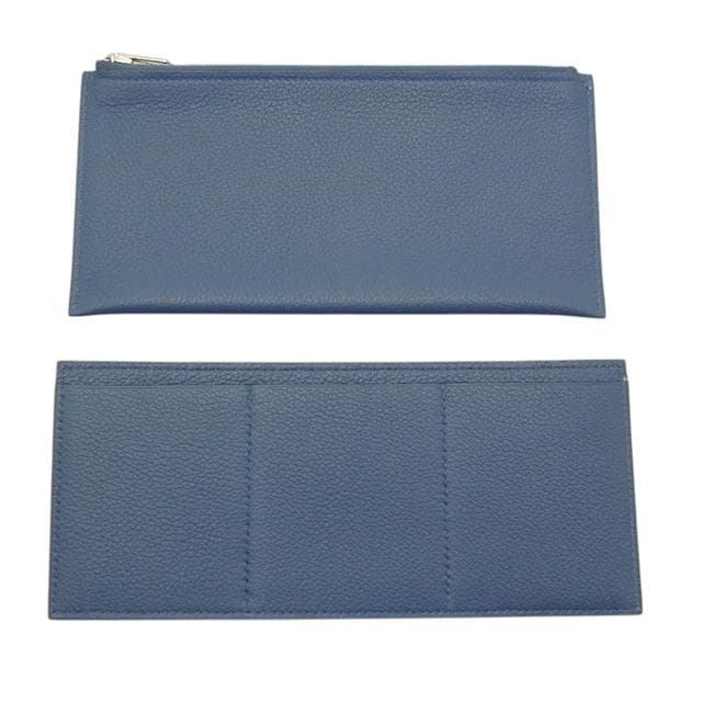 Hermes Passant Long Vaux-Ever Color Blue Agat