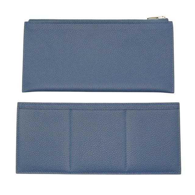 Hermes Passant Long Vaux-Ever Color Blue Agat