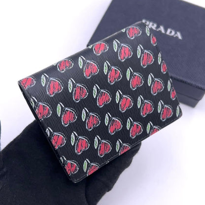 Prada Saffiano Bifold Wallet Black Compact — view 2