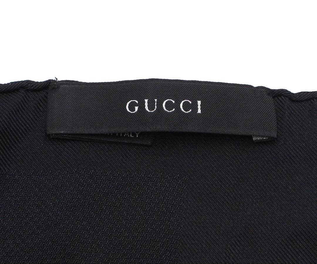 Gucci Double G GG Pattern Silk Shawl Scarf — view 5