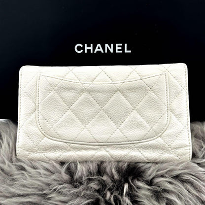Chanel Wallet Quilted Caviar Trifold — view 3