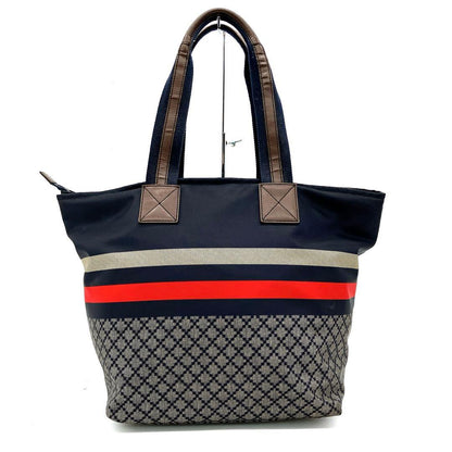 Gucci Tote Bag Diamante Fabric Nylon Navy