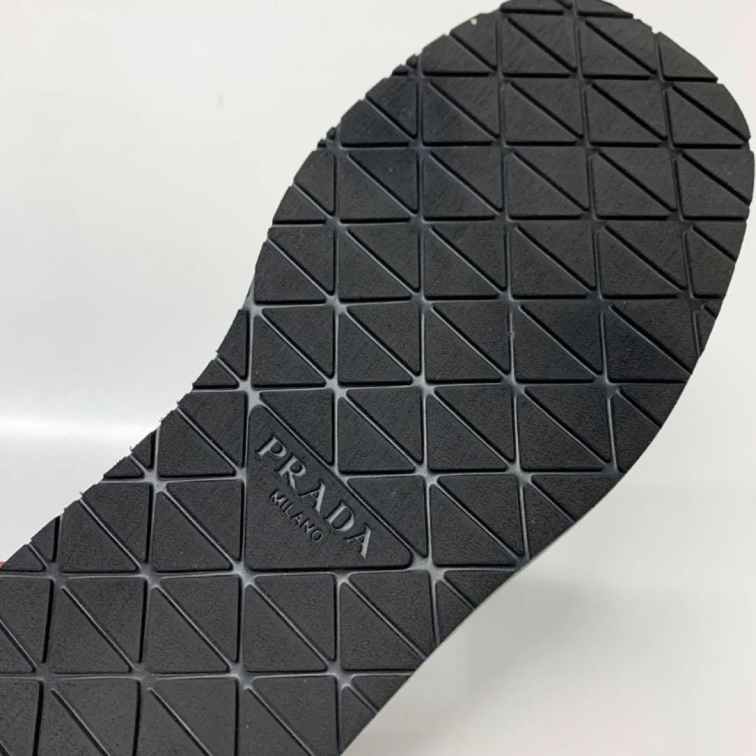 Prada Logo Padded Nappa Leather Sandals Black — view 8