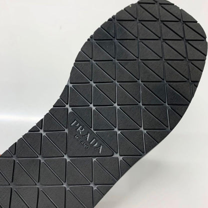 Prada Logo Padded Nappa Leather Sandals Black — view 8