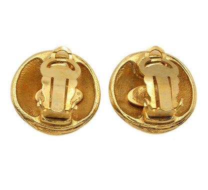 Chanel Coco Mark Round Earrings