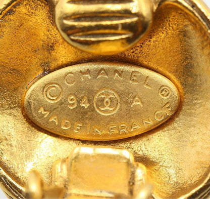 Chanel Coco Mark Round Earrings