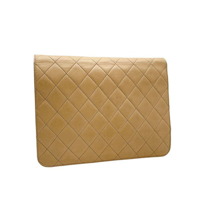 Chanel Lambskin Quilted Chain Shoulder Bag CC Logo — view 2