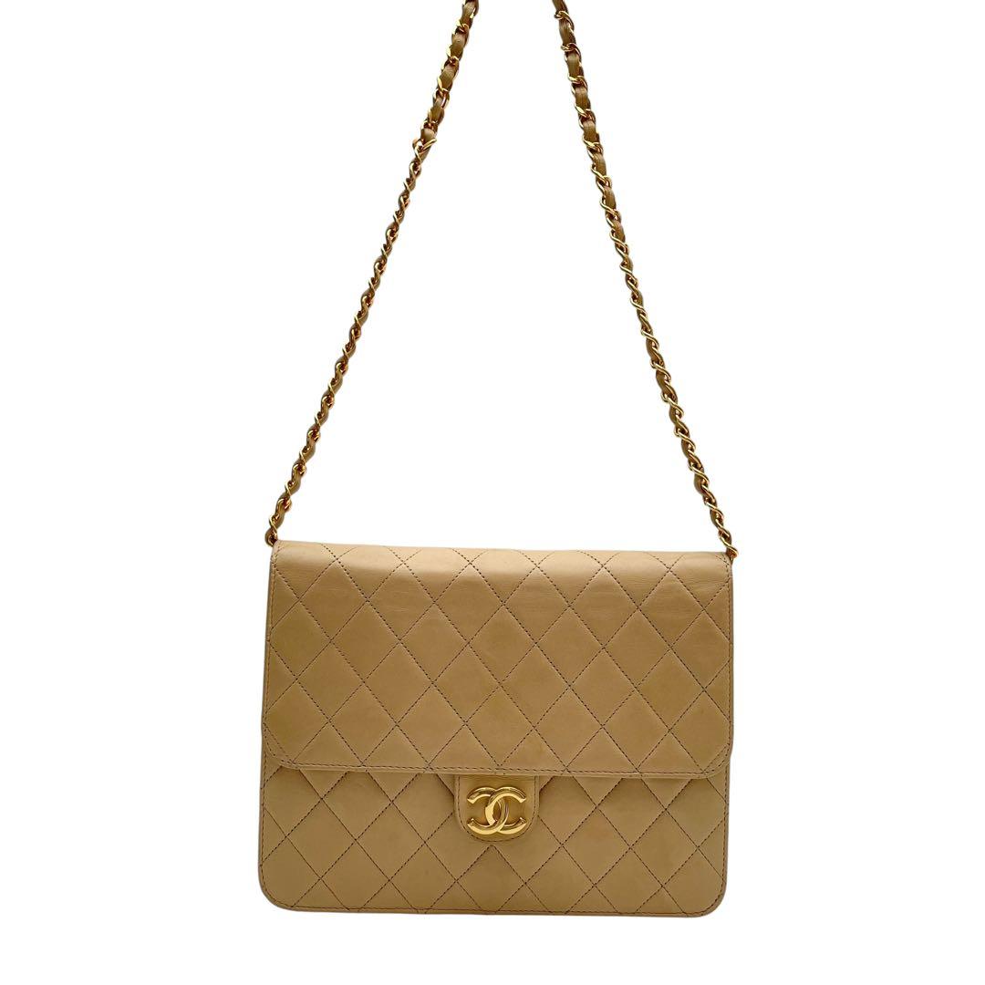 Chanel Lambskin Quilted Chain Shoulder Bag CC Logo — view 3