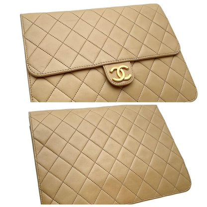 Chanel Lambskin Quilted Chain Shoulder Bag CC Logo — view 4