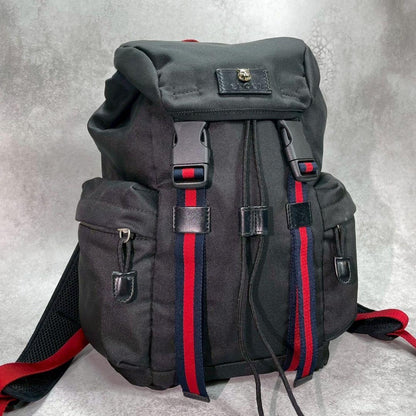 Gucci Sherry Line Backpack Black Leather