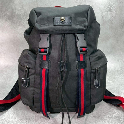 Gucci Sherry Line Backpack Black Leather — view 2