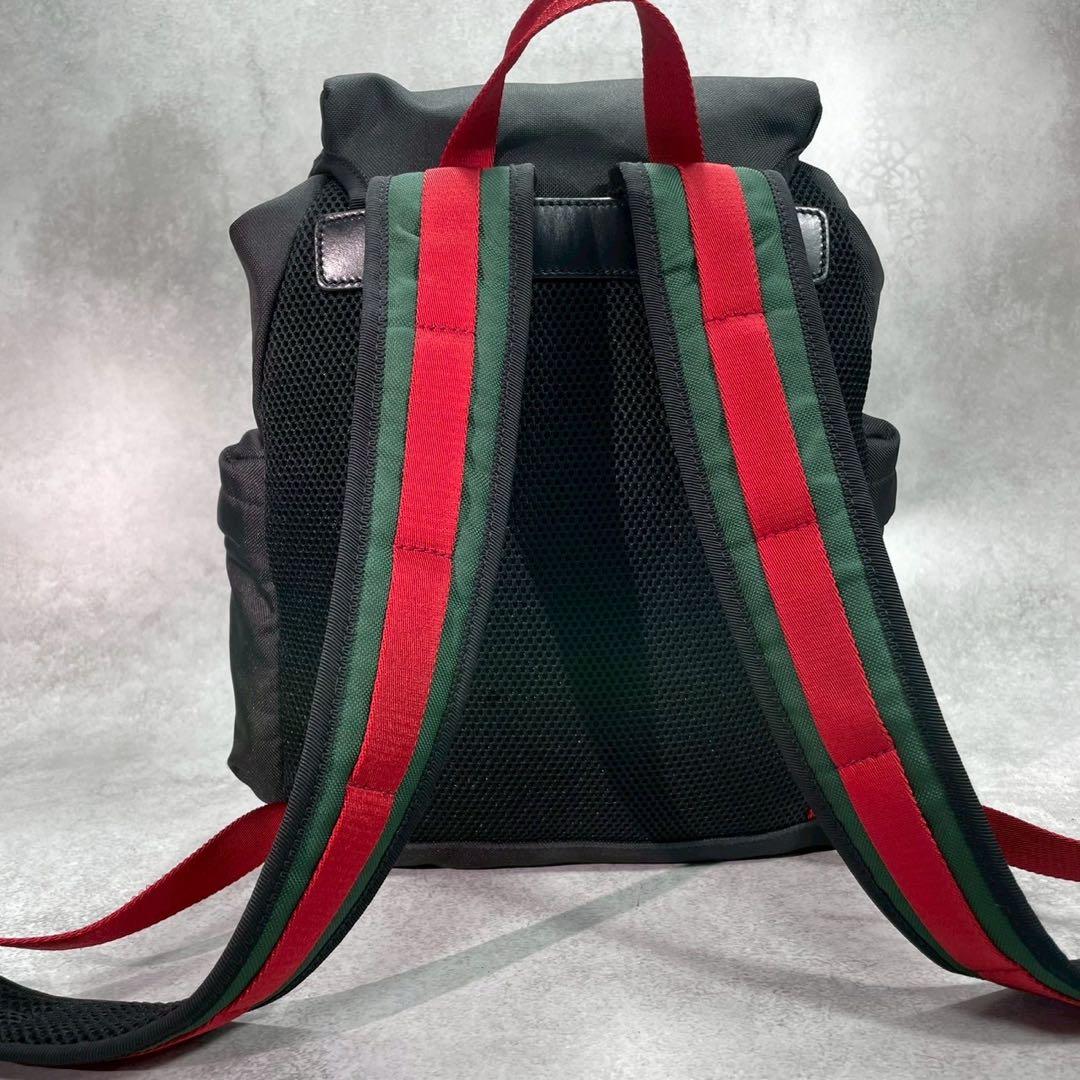 Gucci Sherry Line Backpack Black Leather — view 3