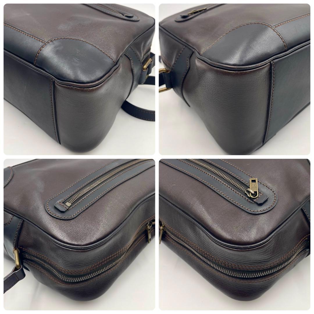 Louis Vuitton Utah Reporter Shoulder Bag Cafe Leather Mens Business