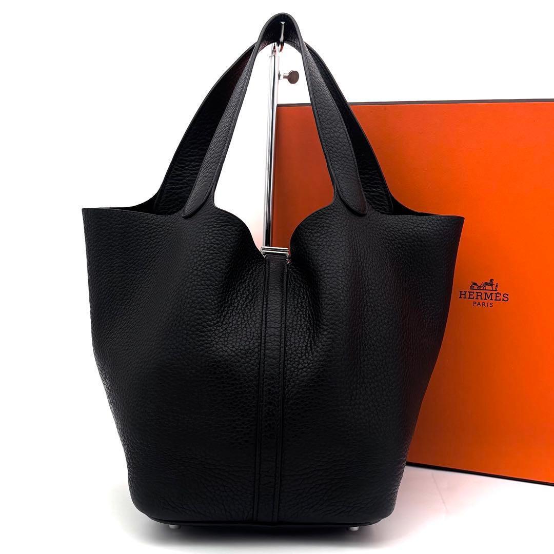 Hermes Picotin Lock MM Taurillon Clemence Black Handbag — view 2