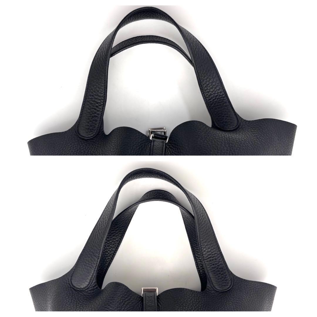 Hermes Picotin Lock MM Taurillon Clemence Black Handbag — view 5