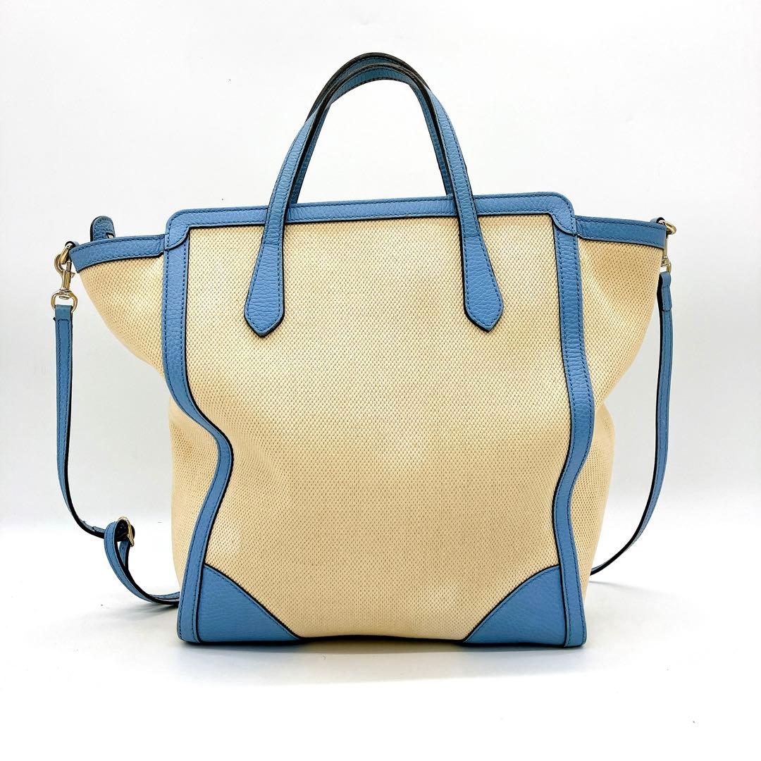 Gucci 2-way Bag Swing Canvas Ivory Gold Hardware