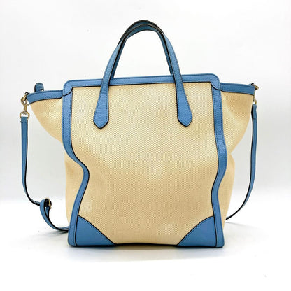 Gucci 2-way Bag Swing Canvas Ivory Gold Hardware