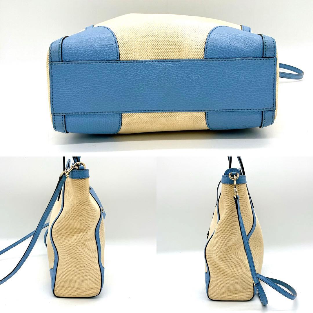 Gucci 2-way Bag Swing Canvas Ivory Gold Hardware