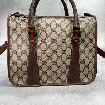 Gucci GG Sherry Line Shoulder Bag 2-Way Brown — view 2