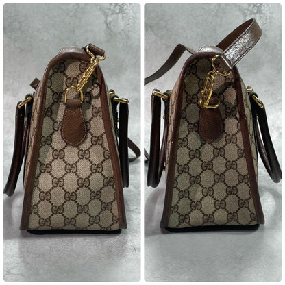 Gucci GG Sherry Line Shoulder Bag 2-Way Brown — view 7