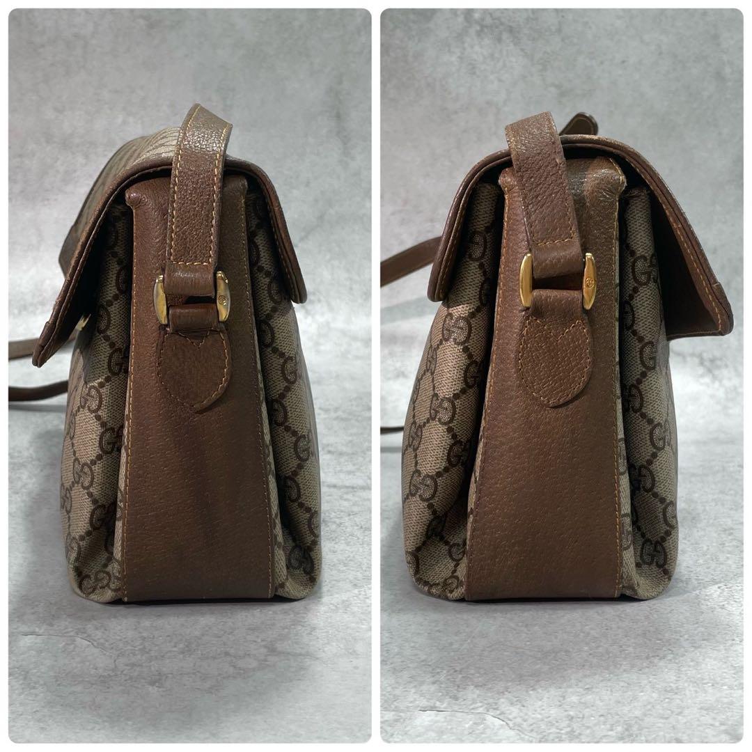 Gucci GG Sherry Line Shoulder Bag Brown Leather — view 7