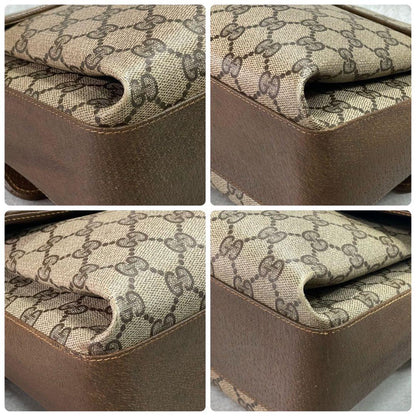 Gucci GG Sherry Line Shoulder Bag Brown Leather — view 9