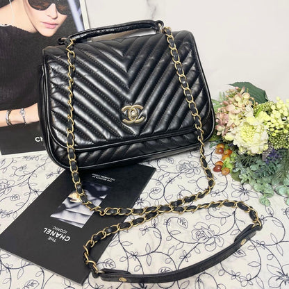 Chanel 2-Way Chevron Chain Shoulder Bag
