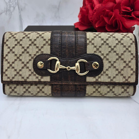 Gucci Wallet Horsebit Diamante