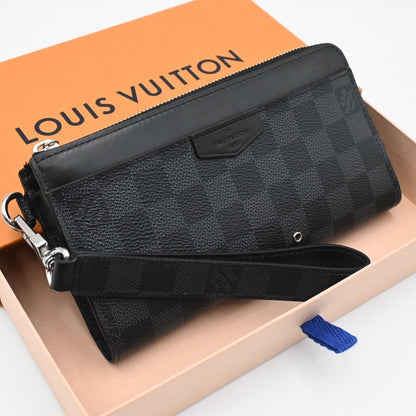 Louis Vuitton Damier Graphite Zippy Dragonne Wallet Black