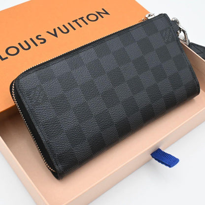 Louis Vuitton Damier Graphite Zippy Dragonne Wallet Black — view 2