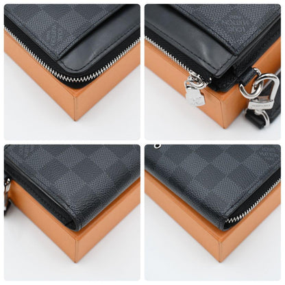 Louis Vuitton Damier Graphite Zippy Dragonne Wallet Black — view 6