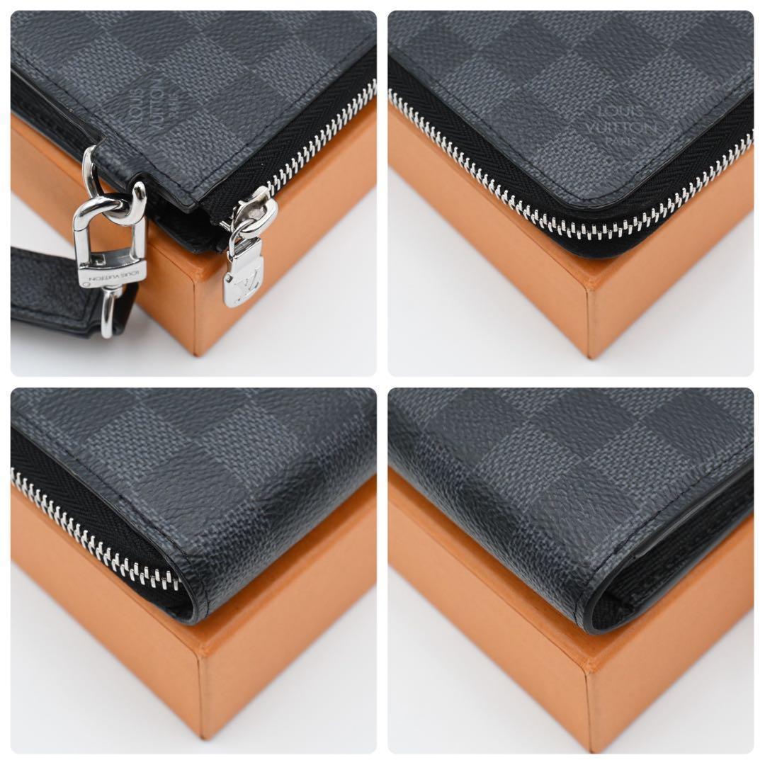 Louis Vuitton Damier Graphite Zippy Dragonne Wallet Black — view 7