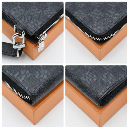 Louis Vuitton Damier Graphite Zippy Dragonne Wallet Black — view 7
