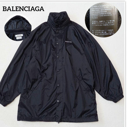 Balenciaga Nylon Oversized Half Coat With Hood