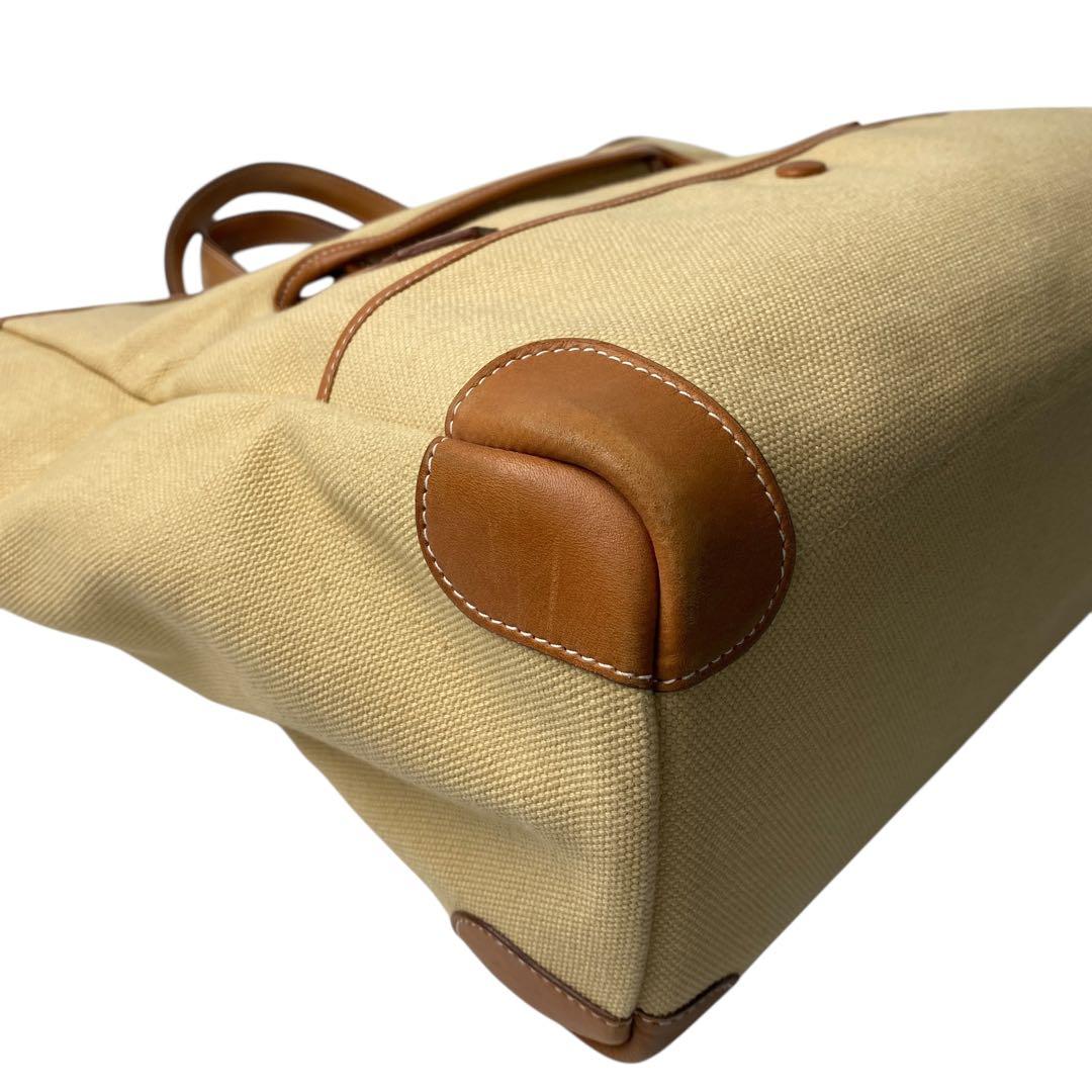 Hermes Passepasse 35 □R Engraved Toile Balenier Tote Bag