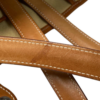 Hermes Passepasse 35 □R Engraved Toile Balenier Tote Bag