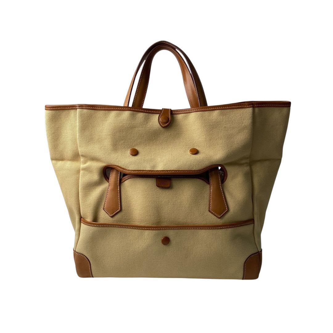 Hermes Passepasse 35 □R Engraved Toile Balenier Tote Bag