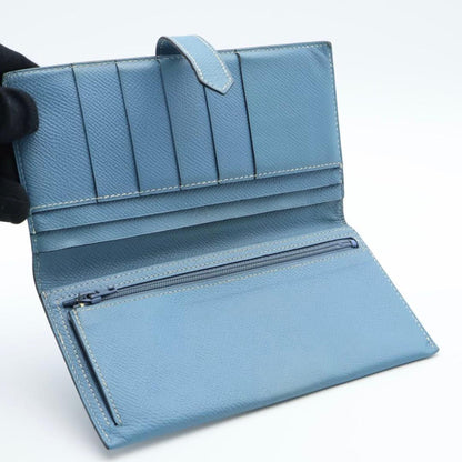 Hermes Bearn Classic Wallet Blue Jean Veau Epsom — view 3