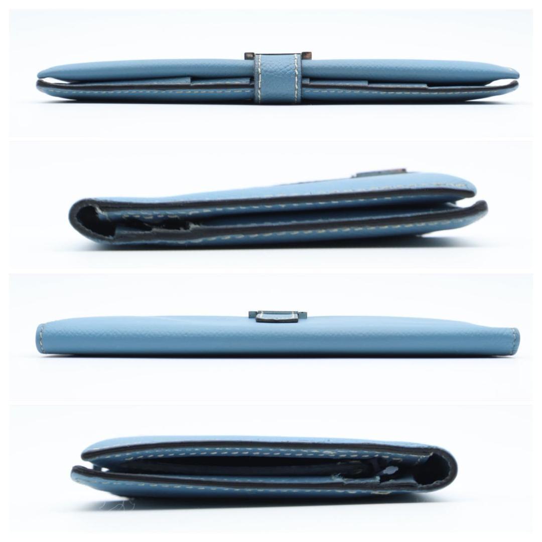 Hermes Bearn Classic Wallet Blue Jean Veau Epsom — view 9