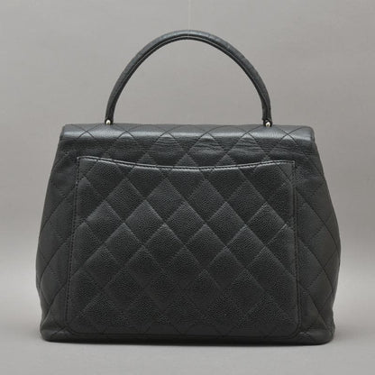 ◇chanel Matelasse Handbag In Black Caviar Skin
