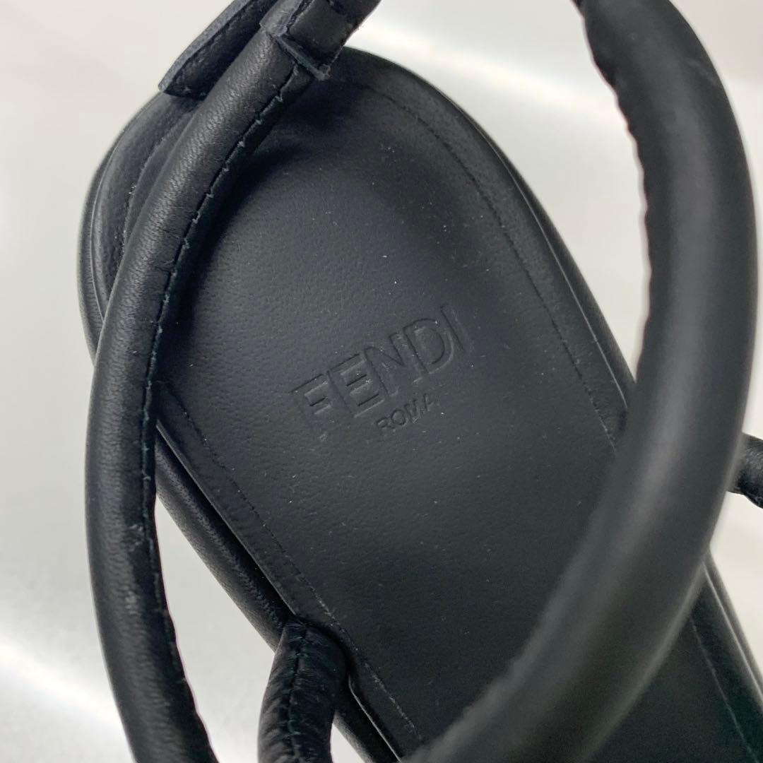 Fendi Baguette Leather Metal Heels Strap Sandals — view 8