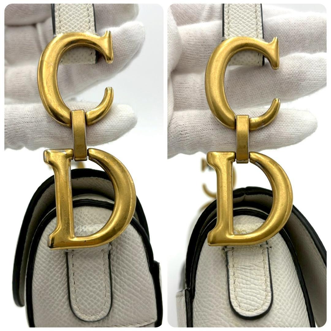 Dior Saddle Bag Gray Neckoff White — view 9