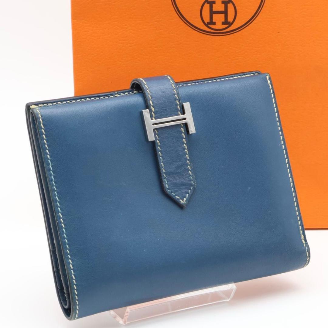 Hermes Bearn Compact Box Calf Bifold Wallet