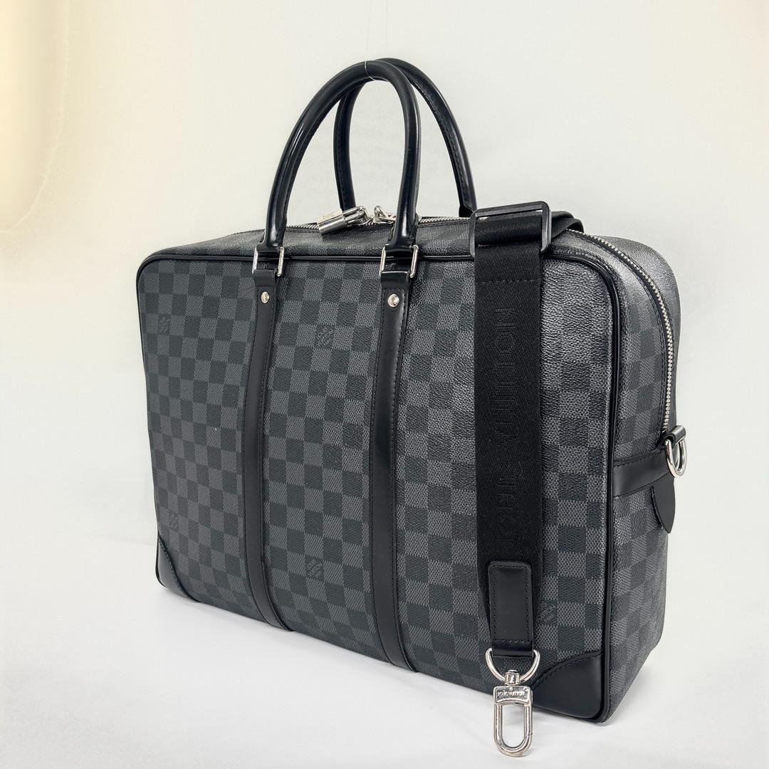 Louis Vuitton Super Damier Graphite Porte Documents Voyage GM Business Bag — view 2