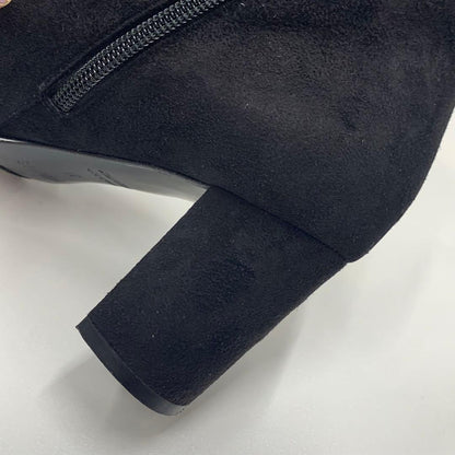 Hermes Saint Germain Kelly Hardware Suede Short Boots Black