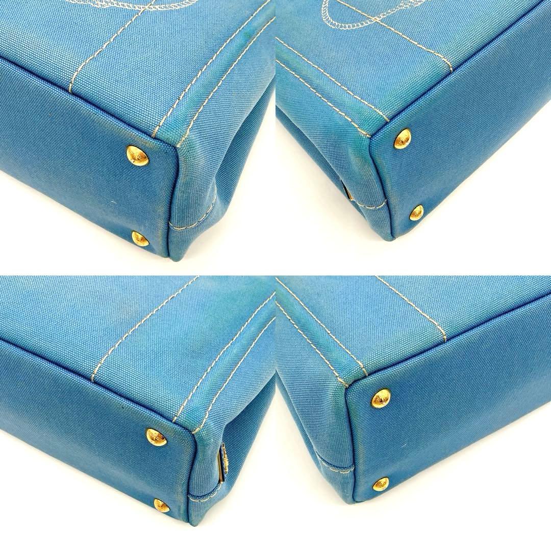 Prada 2-way Bag Canapa Gingham Check Canvas