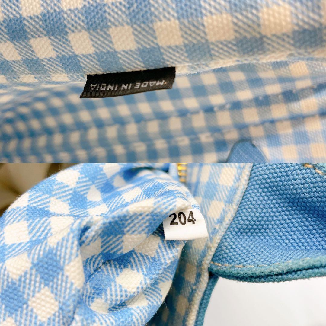 Prada 2-way Bag Canapa Gingham Check Canvas