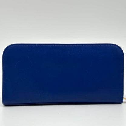 Saint Laurent Zip Around Wallet Blue Leather Full — view 3