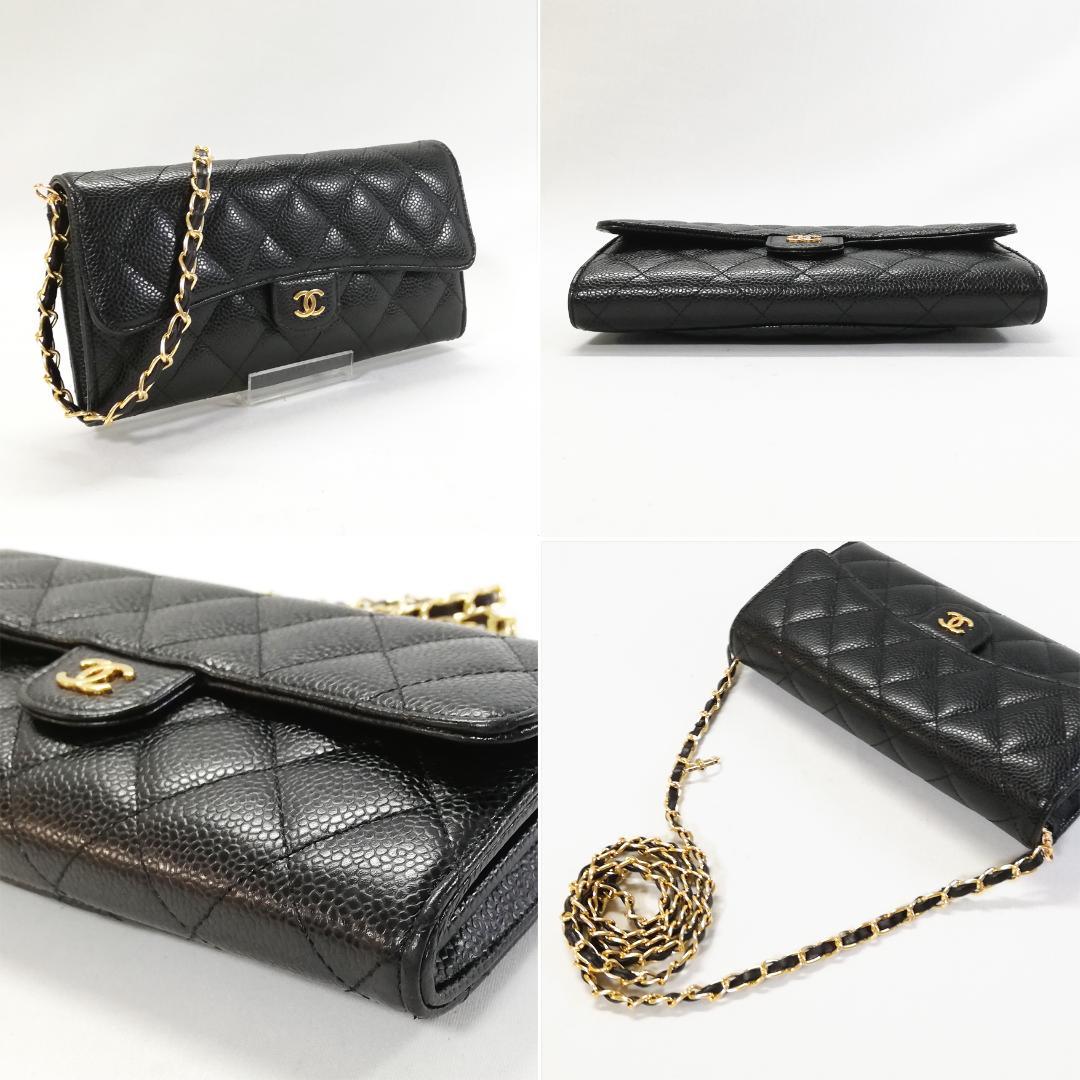 Chanel Caviar Leather Quilted Wallet Black — view 3